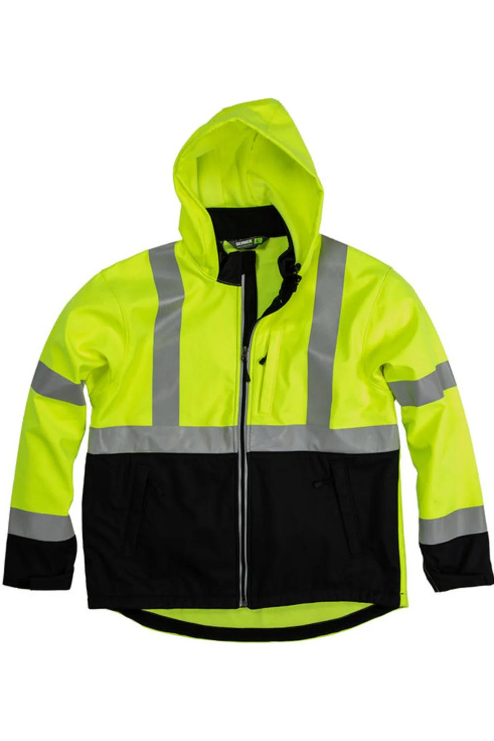 Berne Men's Hi-Vis Class 3 Hooded Softshell Jacket