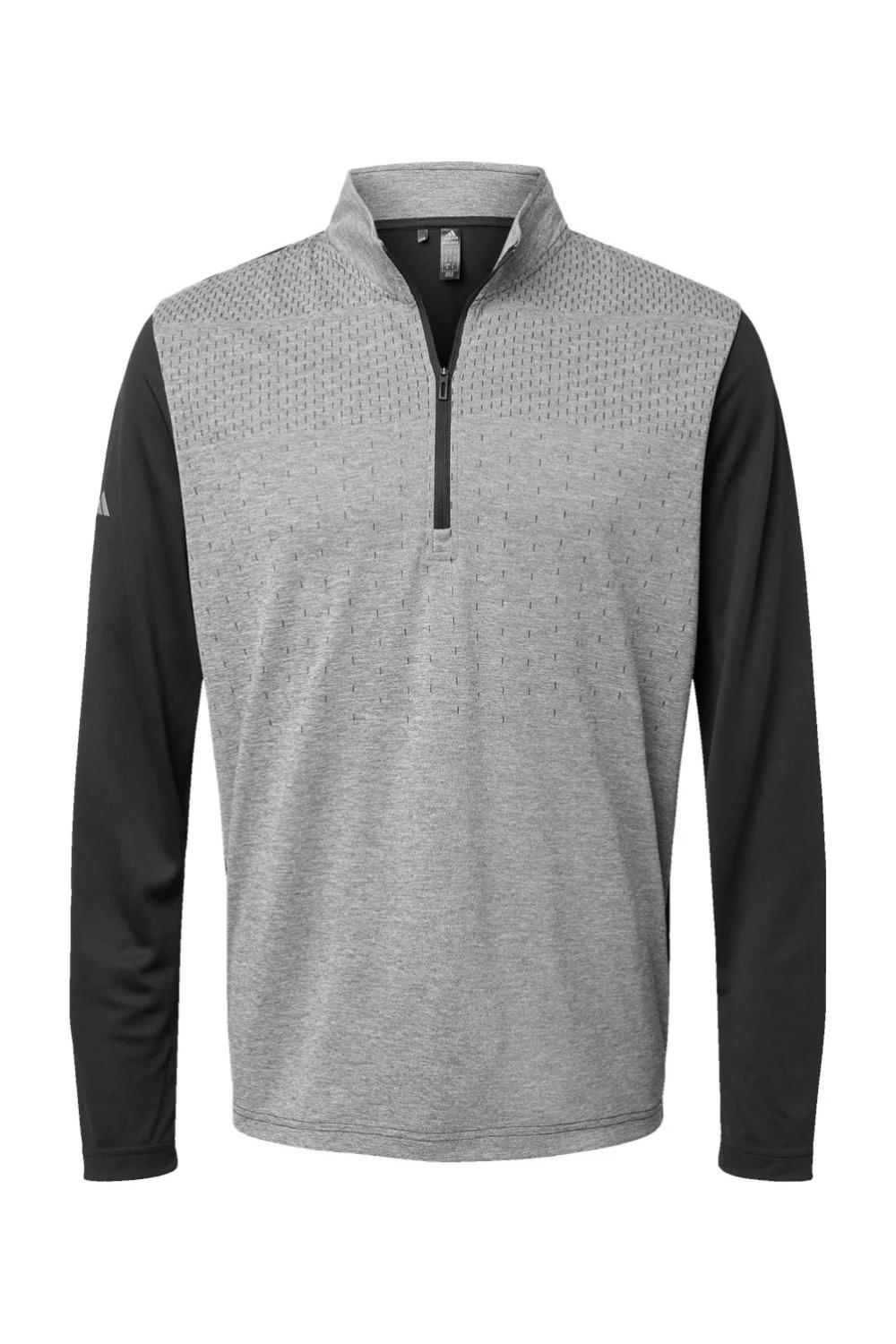 Adidas Men's Ultimate365 Heather Block Print Quarter-Zip Pullover