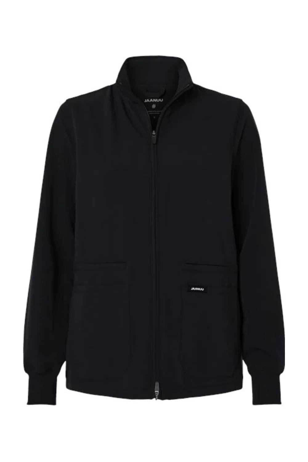 Jaanuu Women's Ceri Essential Full-Zip 6-Pocket Scrub Jacket