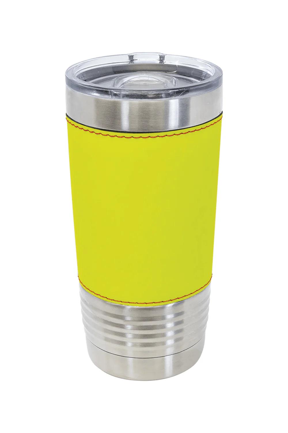 20 oz. Softball Leather Tumbler with Slider Lid