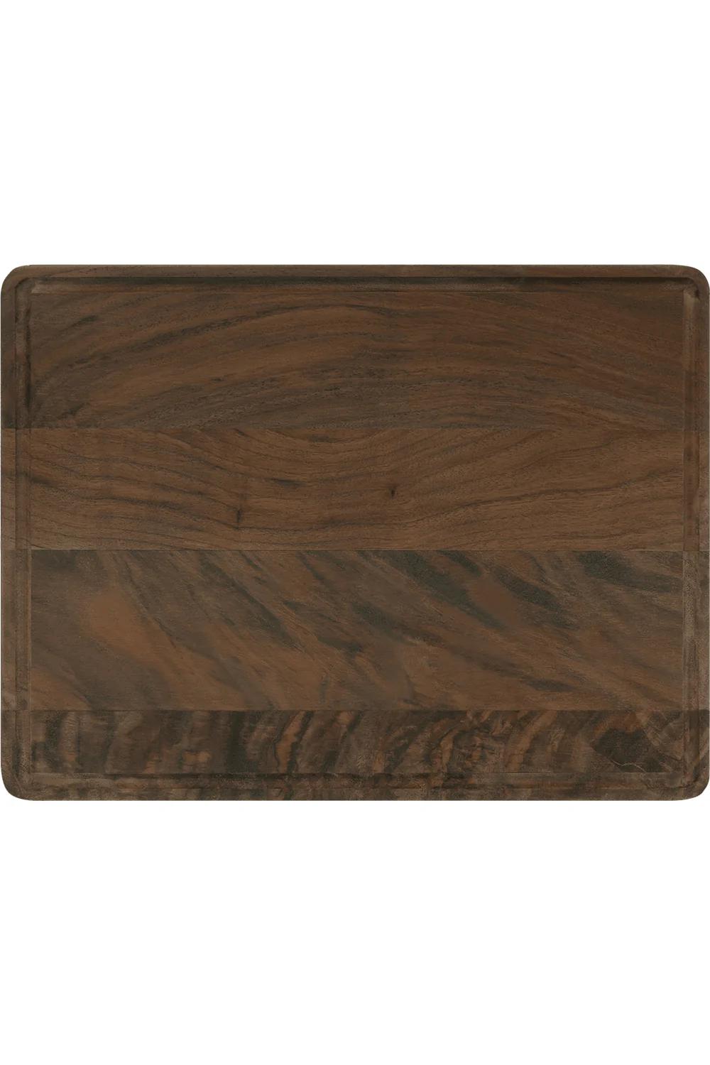 11 1/2 x 8 3/4 Natural Wood Cutting Board with Drip Ring