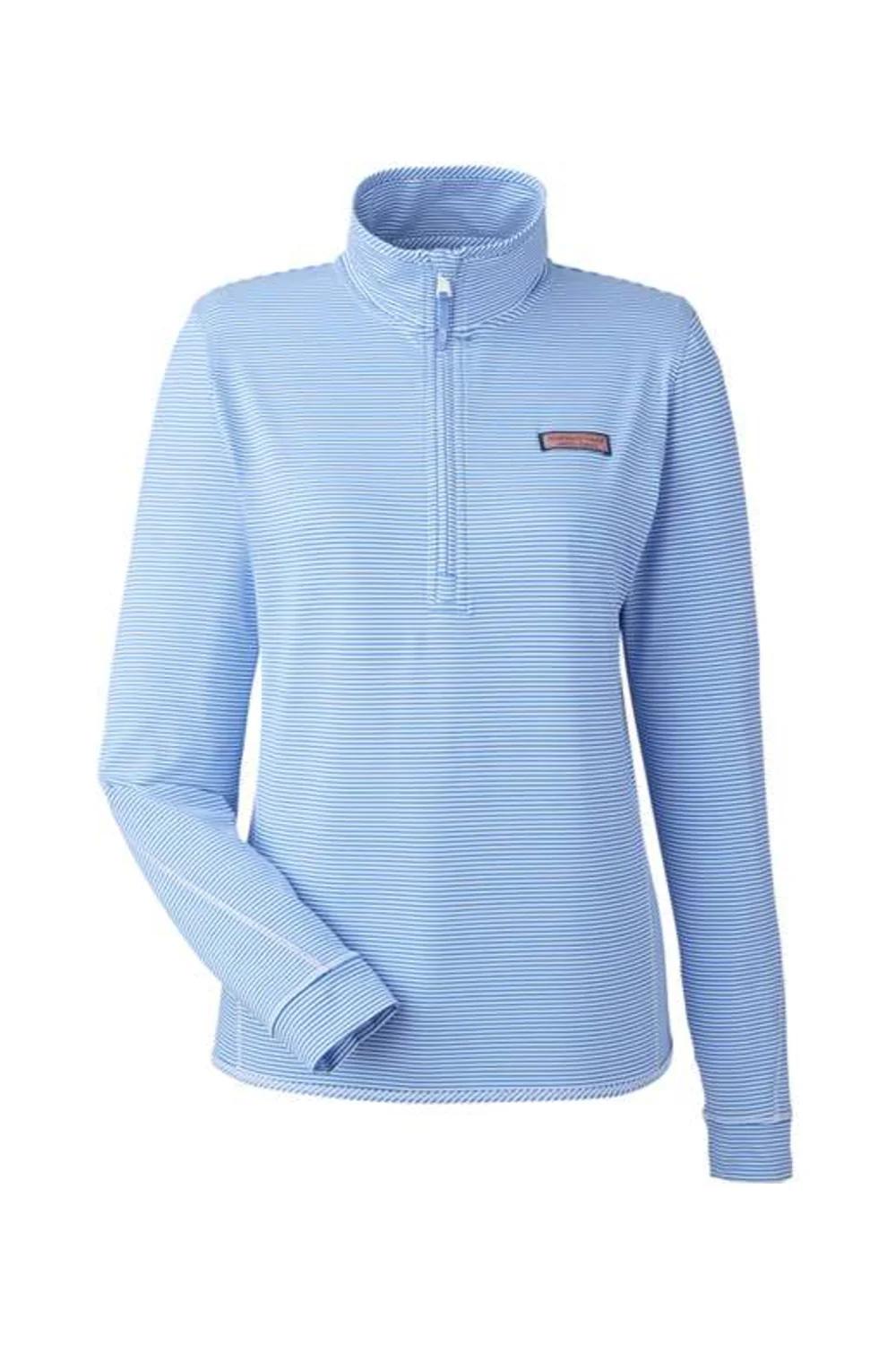 Vineyard Vines Women's Microstripe Sankaty Half-Zip Pullover