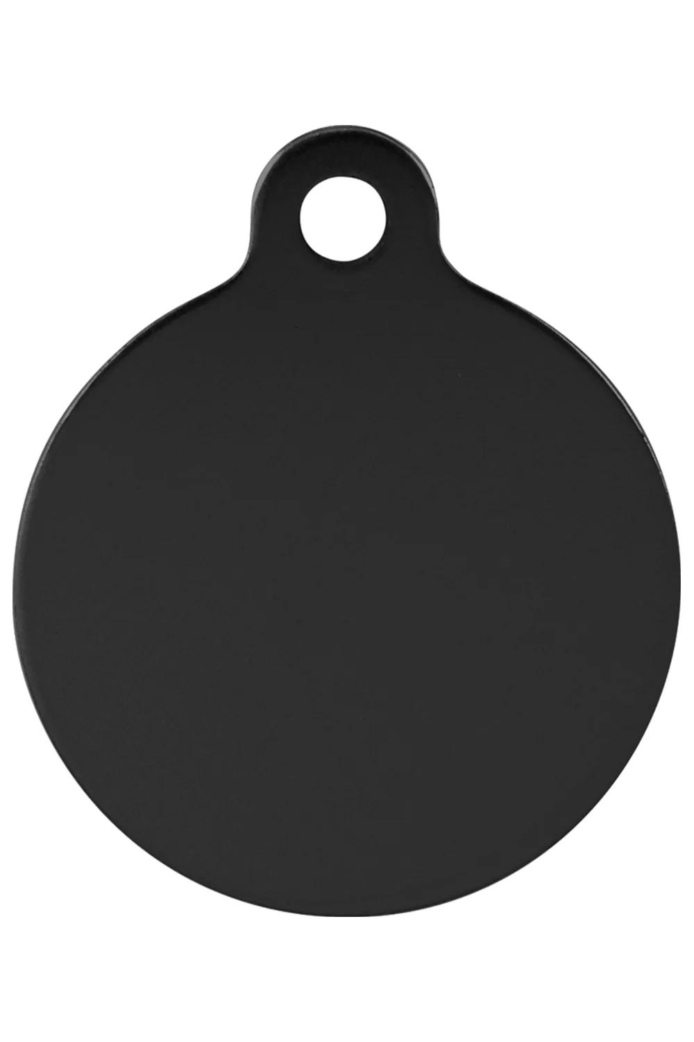Anodized Aluminum Round Pet Tag with Tab