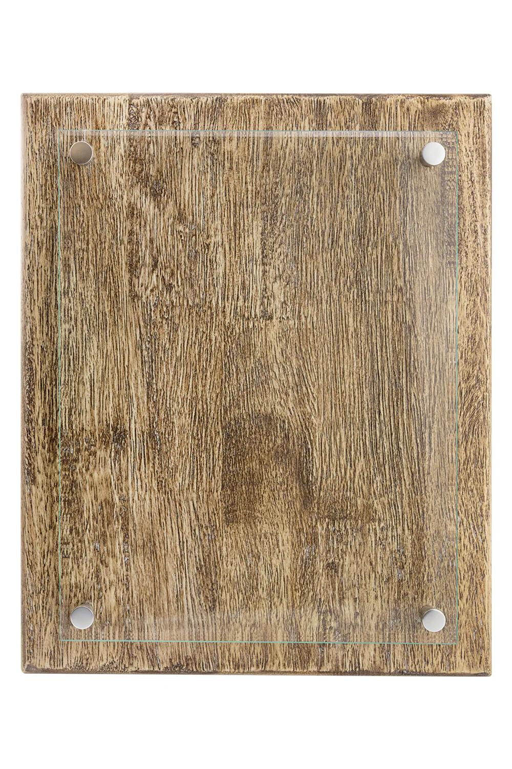 10 1/2 x 13 Barnwood Floating Glass Plaque